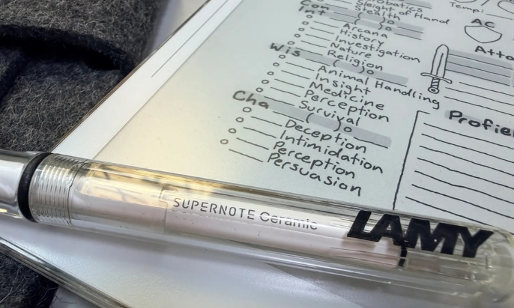 長期使用分享」SUPERNOTE X Lamy Nomad 水晶旗艦版：找回「硬筆軟紙