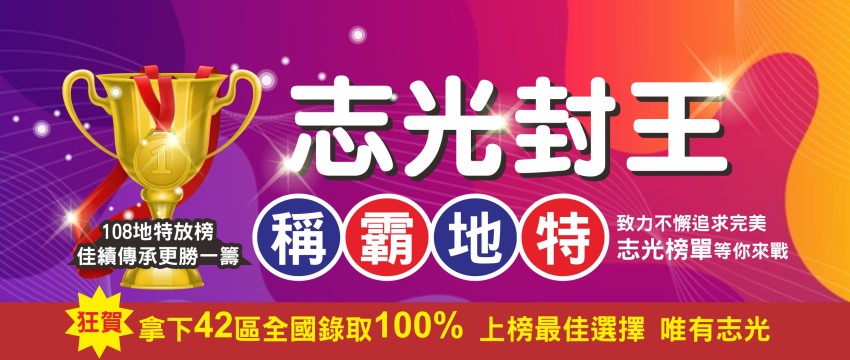 108年志光地方特考榜單