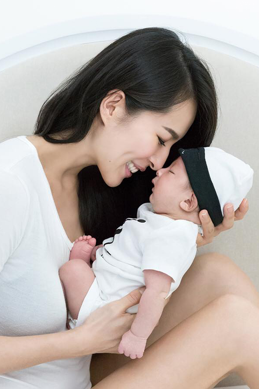名模張珈禎與小孩