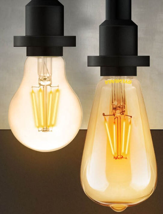 LED復古仿鎢絲燈泡的效果