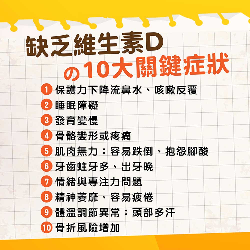 兒童維生素D缺乏怎麼辦？10大關鍵症狀全指南｜BabyLike | 媽咪拜MamiBuy