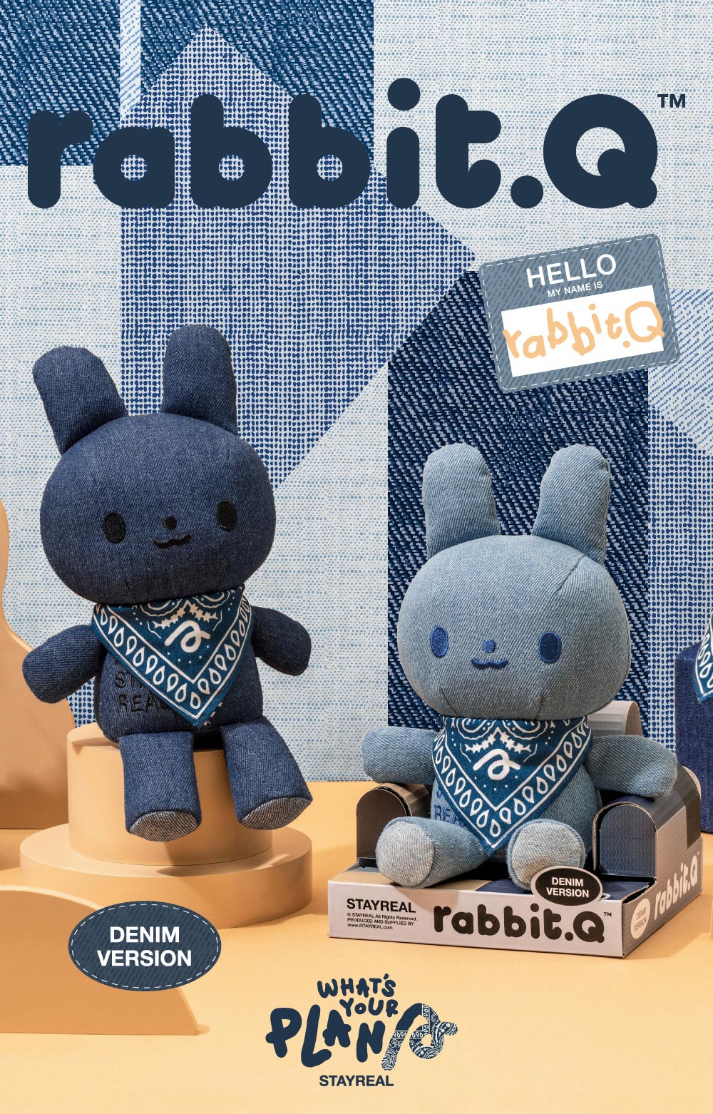 rabbit.Q 純真兔兔丹寧公仔全新推出| STAYREAL線上商店